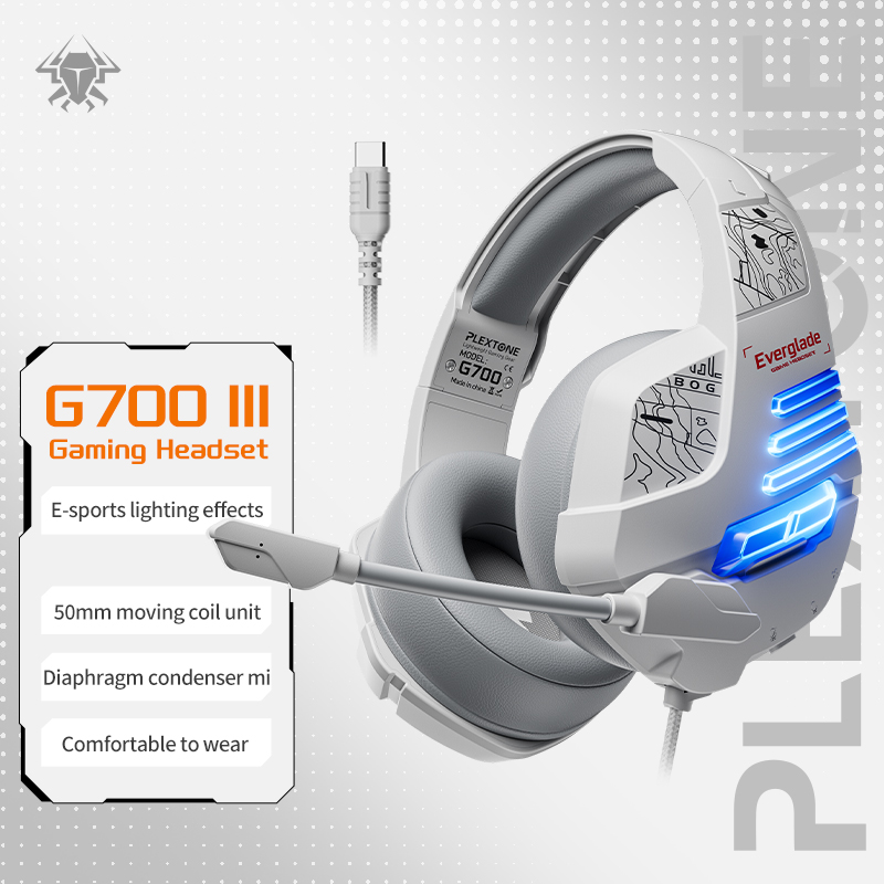 Esports Gaming Phone - سماعات رأس PLEXTONE G700، سلكية للألعاب