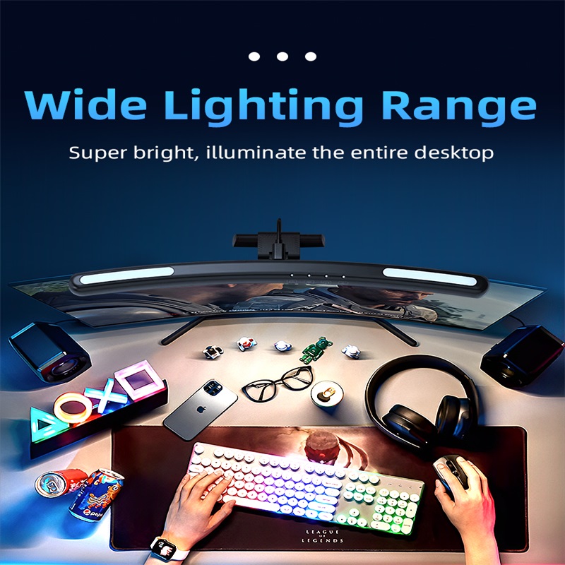شريط إضاءة شاشة LED منحني Rgb  - مراجعة Gaming Monitor Curved وسعره