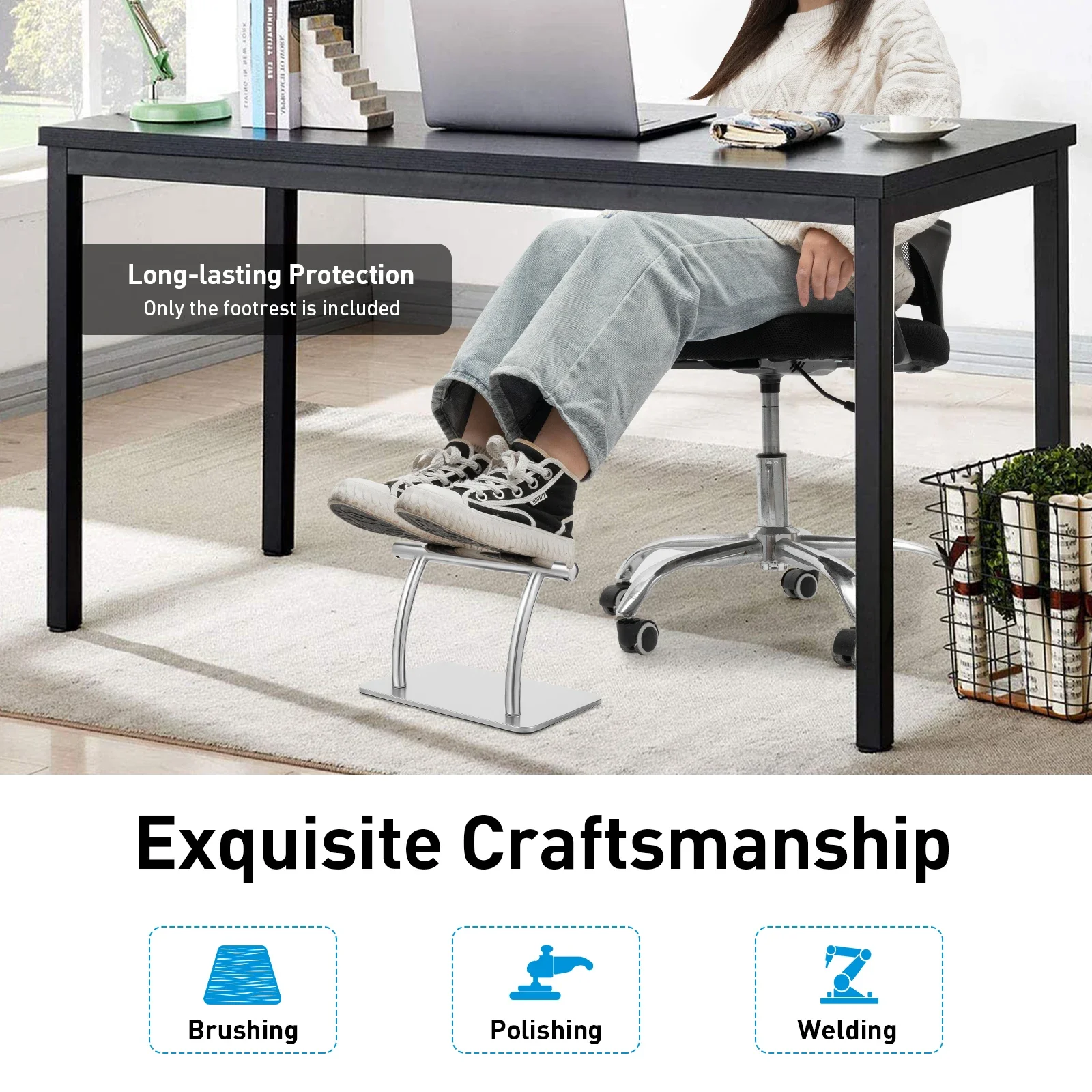 مسند قدم من الفولاذ المقاوم لل - مراجعة Footrest Under Desk وسعره